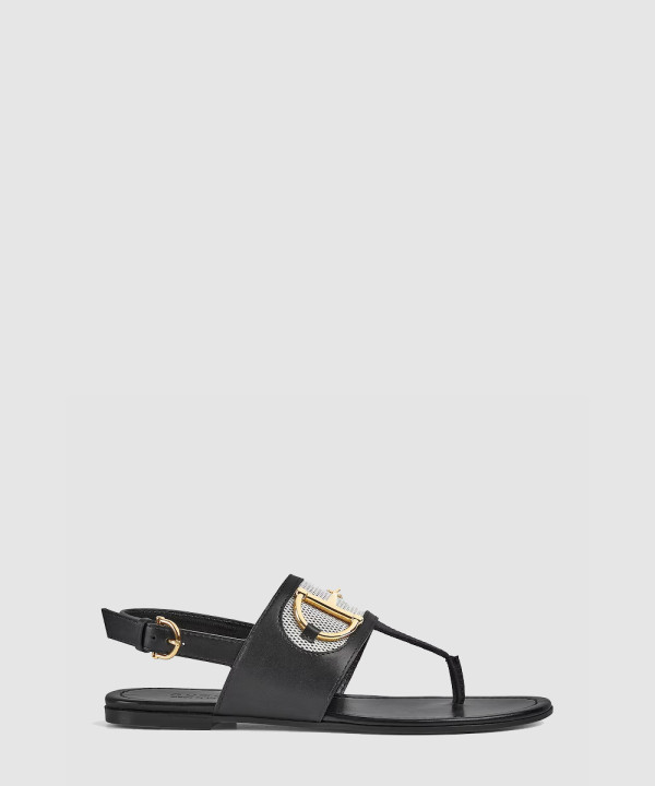 [GUCCI-구찌] 호스빗 장식이 있는 여성용 끈 샌들 834431 